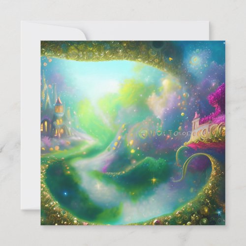 Fairytale Landscape Graphic Note Card