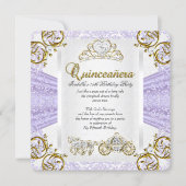 Fairytale Lavender Quinceanera 15th Birthday 2 Invitation (Front)
