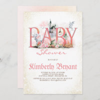 Fairytale Magic and Enchanted Story Baby Shower In Invitation