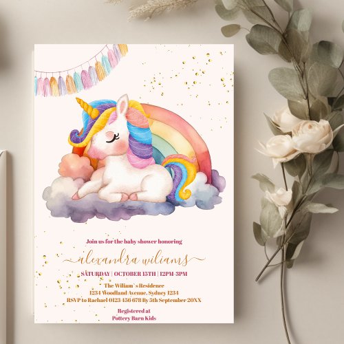 Fairytale Magic and Enchanted Story Baby Shower Invitation