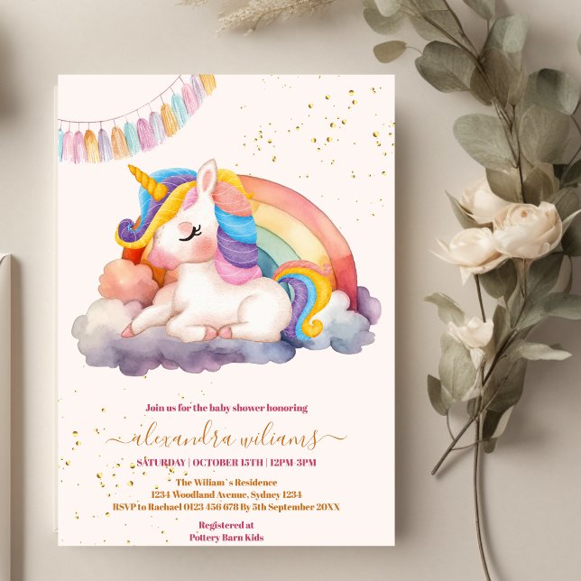 Fairytale Magic and Enchanted Story Baby Shower Invitation (Creator Uploaded)