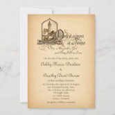Destination wedding invitation scrolls, medieval royal castle fantasy  kingdom theme, set of 10
