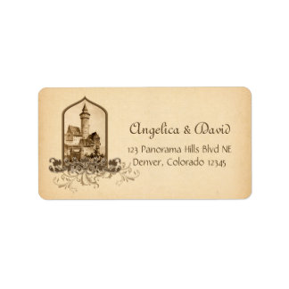 Fairytale Medieval Castle Wedding Return Address Label