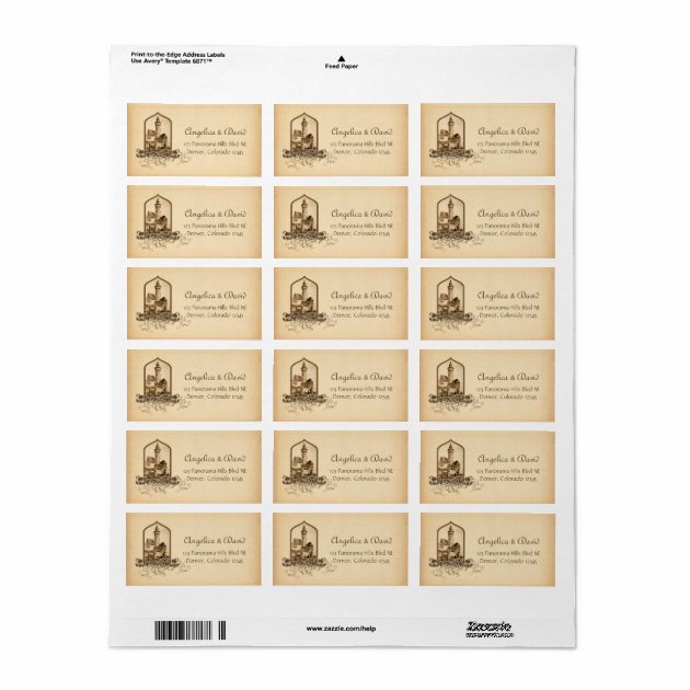 Fairytale Medieval Castle Wedding Return Address Label