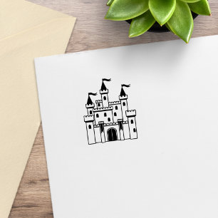 Fairytale Medieval Royal Castle 1x1 Rubber Stamp
