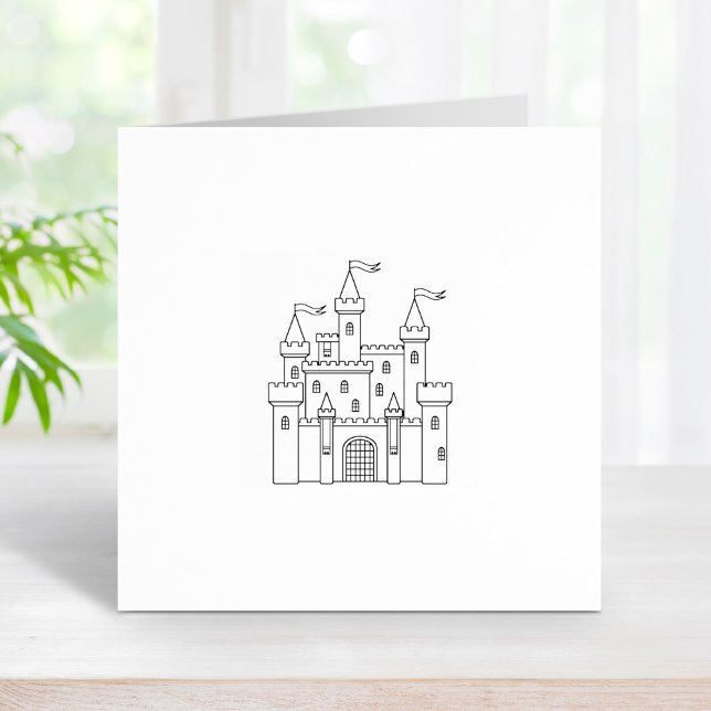 Fairytale Medieval Royal Castle 1x1 Rubber Stamp (Creator Uploaded)