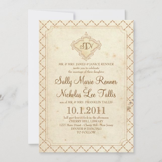Fairytale Monogram Invitation (Front)