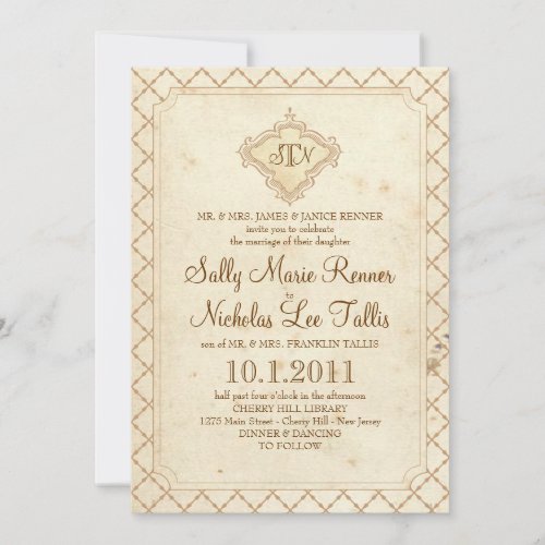 Fairytale Monogram Invitation