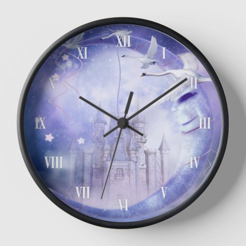 Fairytale Moon Castle Wall Clock