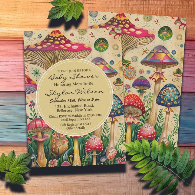 Fairytale Mushrooms Baby Shower Invitation (Creator Uploaded)