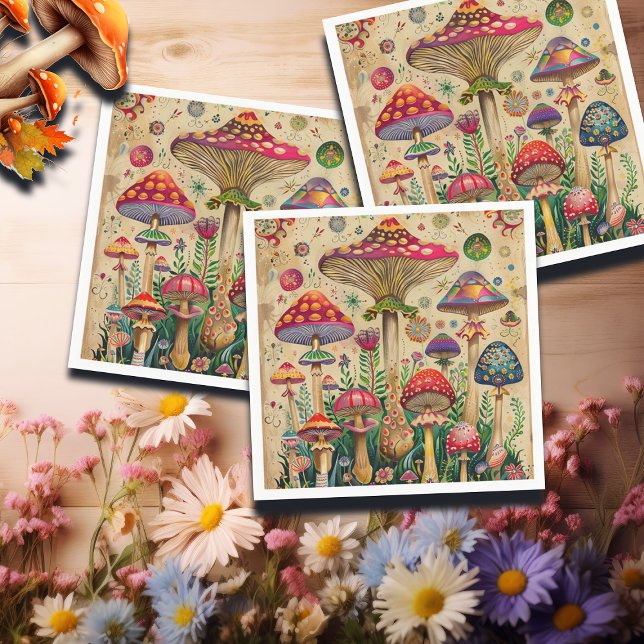 Fairytale Mushrooms Napkins (Creator Uploaded)