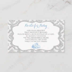 Fairytale Once Upon a Time Book Request Grey Blue Enclosure Card