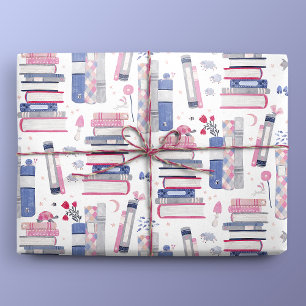 Fairytale Pile of Books White Wrapping Paper