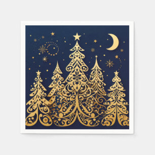Fairytale Pines in Gold – Romantic Nights Napkins