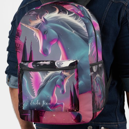 Fairytale Pink Watercolor Pegacorn Backpack