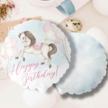 Fairytale Pony pinky Balloons stars Birthday Party