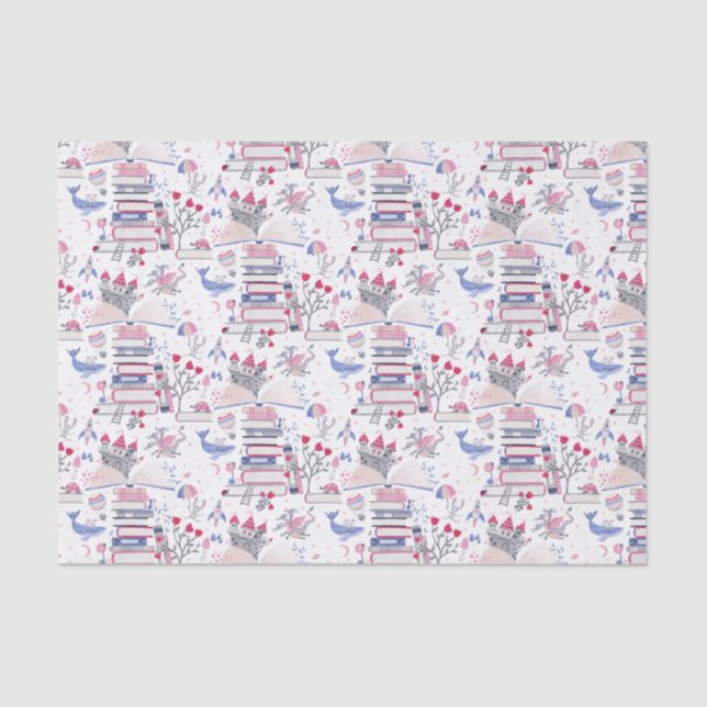 Fairytale Pop Up Book Castle White Tissue Paper (Front)