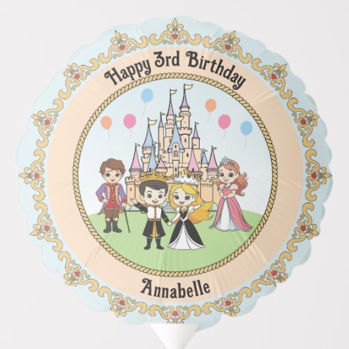 Fairytale Princess and Knight theme Party Balloon