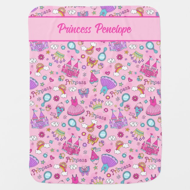 Fairytale Princess  Baby Blanket (Front)