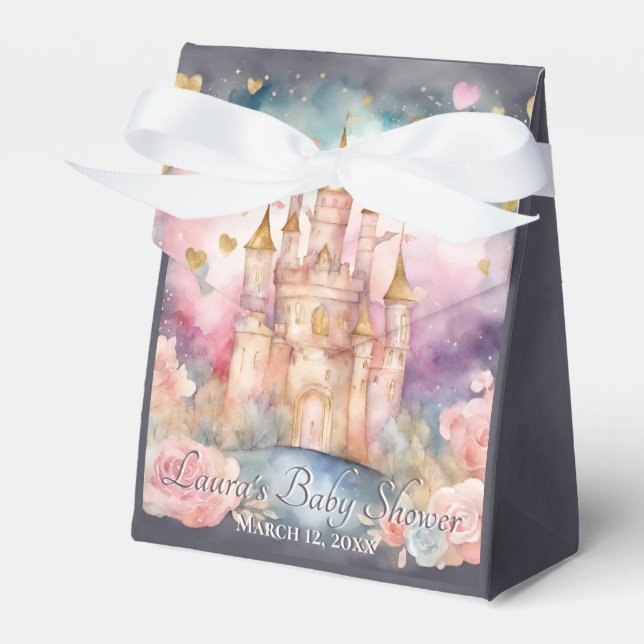 Fairytale Princess Baby Shower Favor Boxes (Front Side)