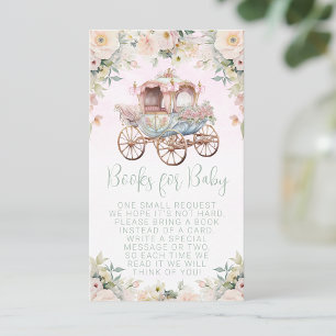 Fairytale Princess Carriage Book Request Enclosure Card