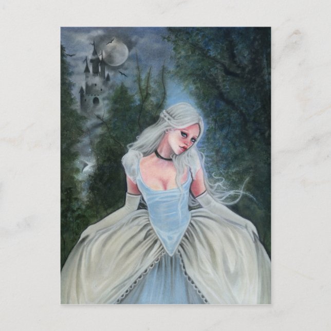 Fairytale Princess Castle glass slipper POSTCARD (Front)
