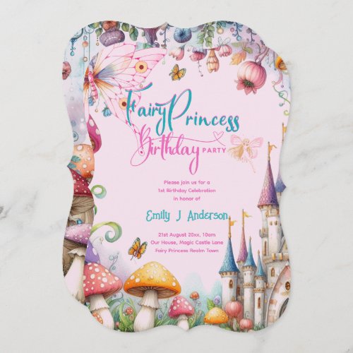 Fairytale Princess Daughter Birthday Fairycore Invitation