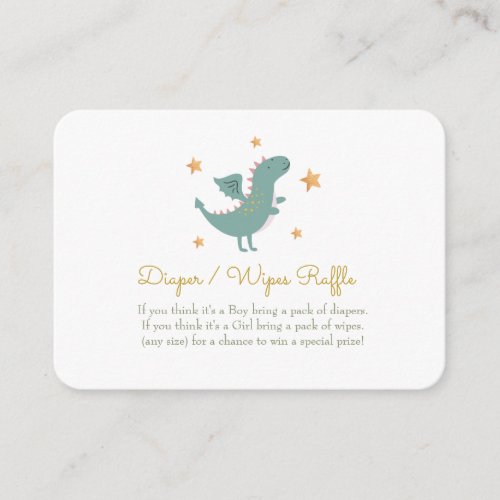 Fairytale Princess Diaper  Wipes Raffle Card