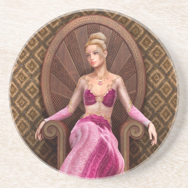Fairytale Princess Drink Coaster (Front)