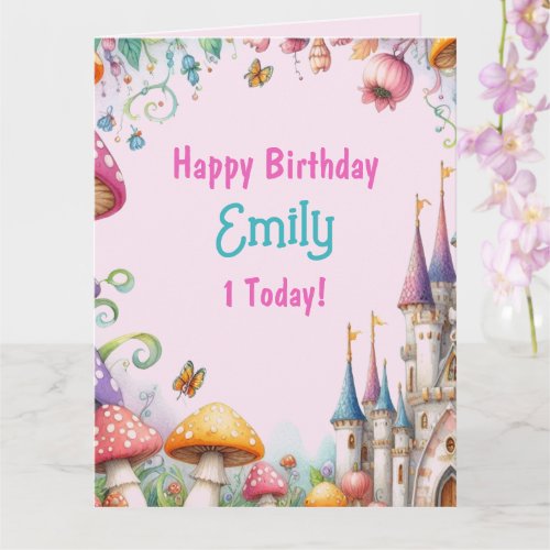 Fairytale Princess Fairy Girls Birthday Fairycore Card