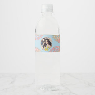 Fairytale Princess Glitter Sweet sixteen Water Bottle Label