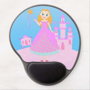 Fairytale Princess in Pink Birthaday Party Gel Mouse Pad
