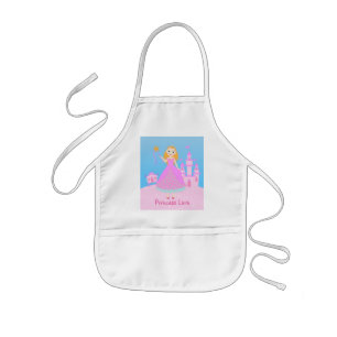 Fairytale Princess in Pink Birthaday Party Kids' Apron
