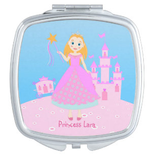 Fairytale Princess in Pink Birthaday Party Makeup Mirror