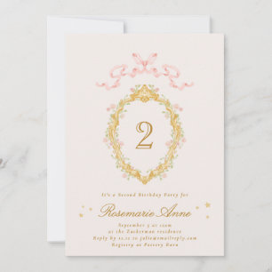 Fairytale Princess Number Girl Birthday Party Invitation