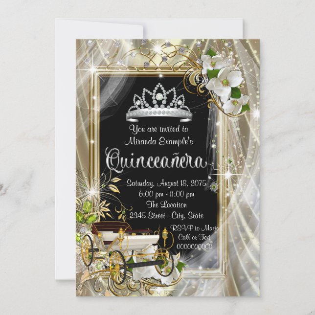 Fairytale Princess Quinceañera Invitation (Front)