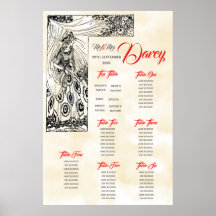 Fairytale Princess Seating Chart with Top Table