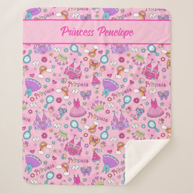 Fairytale Princess  Sherpa Blanket (Front)