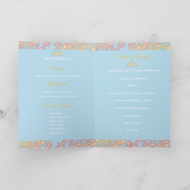 Fairytale Princess Sweet sixteen Program (Inside)
