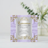 Fairytale Quinceanera 15th Birthday Lavender Invitation (Standing Front)
