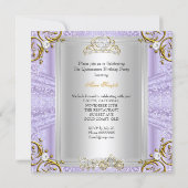 Fairytale Quinceanera 15th Birthday Lavender Invitation (Back)