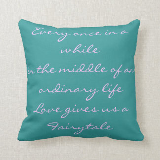 Fairytale Quote Throw Pillow