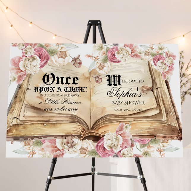 Fairytale Royal Baby Shower Welcome Sign (In Situ (Stand))