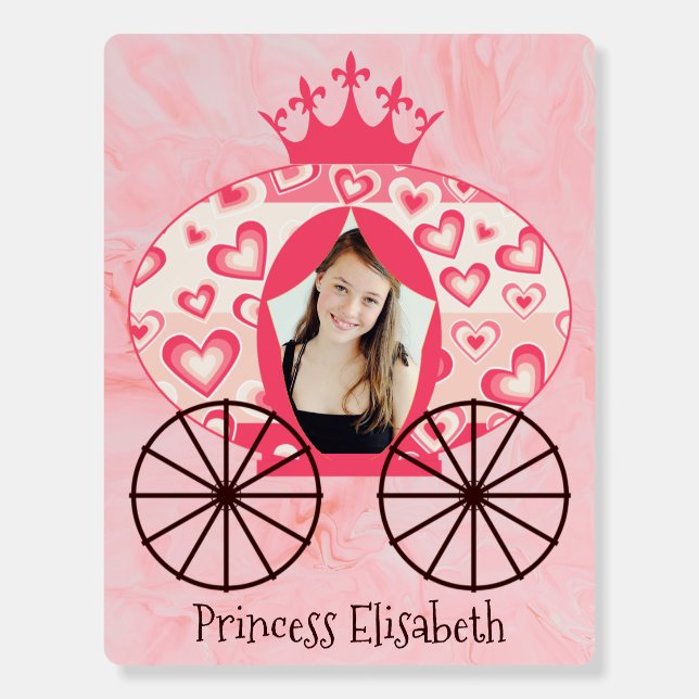 Fairytale Royal Princess Carriage Girl Birthday Foam Board (Front)
