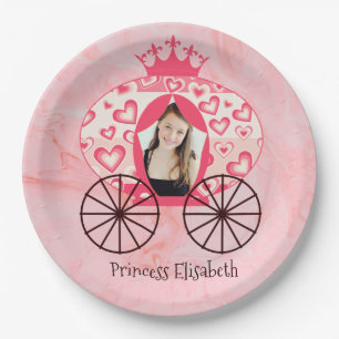 Fairytale Royal Princess Carriage Girl Birthday Paper Plates