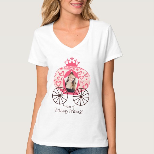 Fairytale Royal Princess Carriage Girl Birthday T-Shirt (Front)