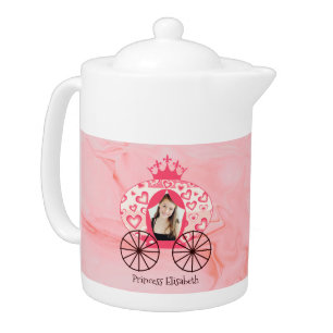 Fairytale Royal Princess Carriage Girl Birthday Teapot