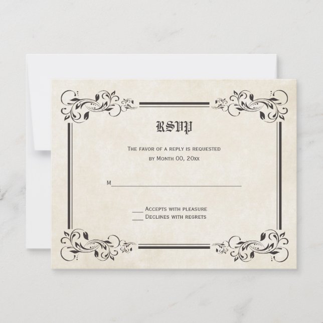 Fairytale RSVP Response Cards (Front)