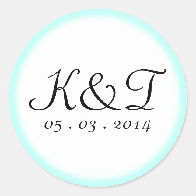 Fairytale Scroll Custom Wedding Classic Round Sticker (Front)