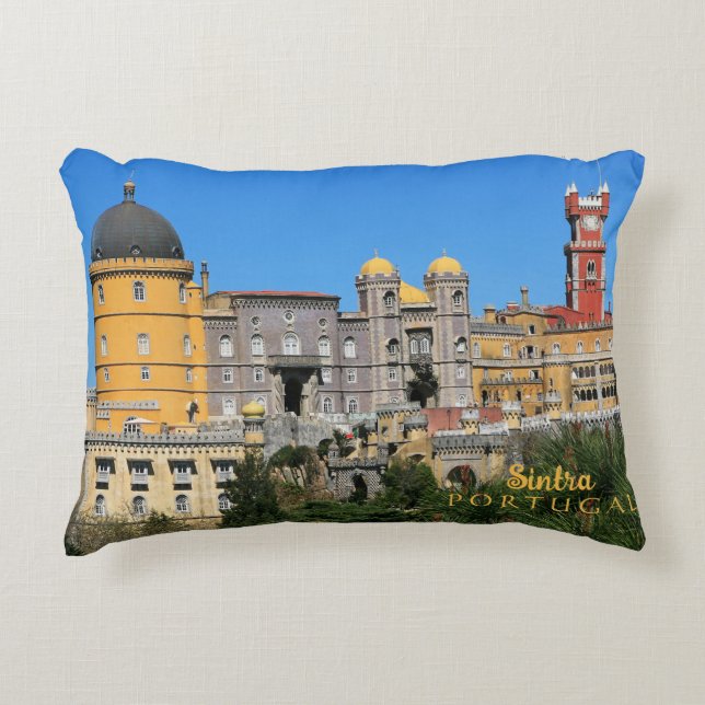 Fairytale Sintra Palace photo, in Portugal Accent Pillow (Front)